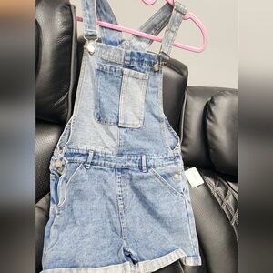 Denim Overalls with Front Pocket